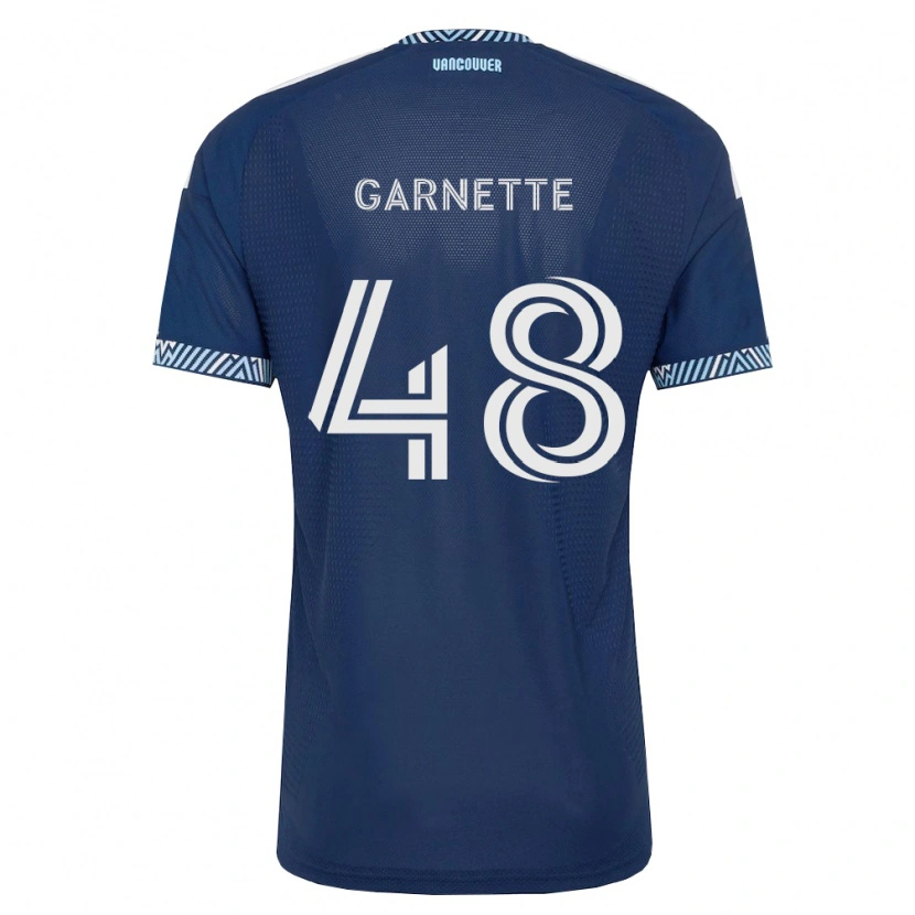 Danxen Mænd Micaah Garnette #48 Dyb Blå Hvid Udebane Spillertrøjer 2026/27 Trøje T-Shirt