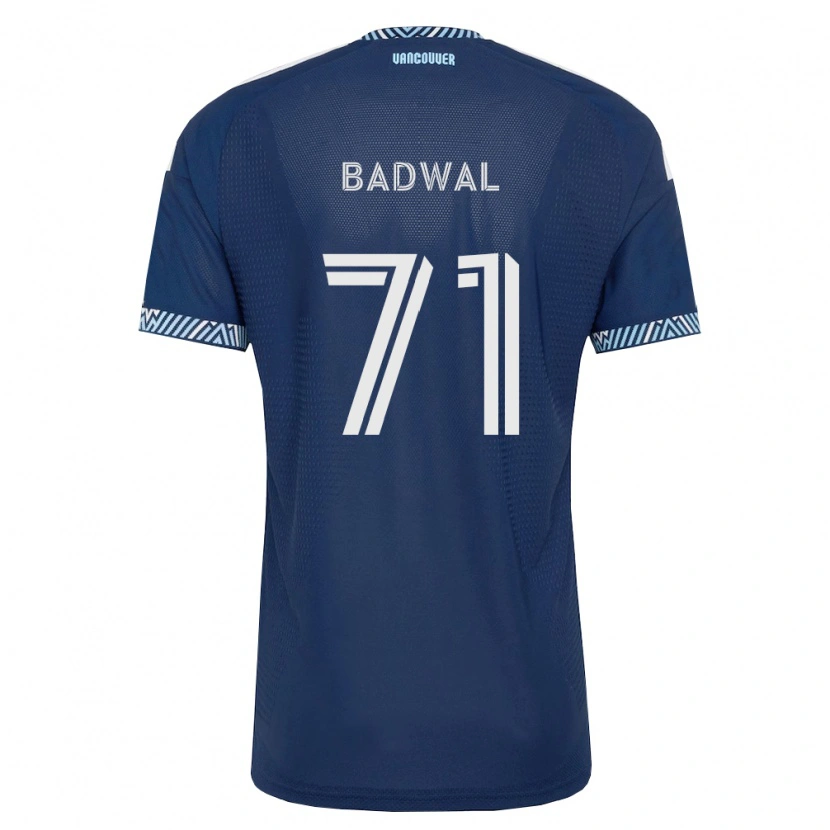 Danxen Mænd Manav Badwal #71 Dyb Blå Hvid Udebane Spillertrøjer 2026/27 Trøje T-Shirt