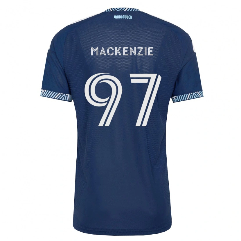 Danxen Mænd Liam Mackenzie #97 Dyb Blå Hvid Udebane Spillertrøjer 2026/27 Trøje T-Shirt