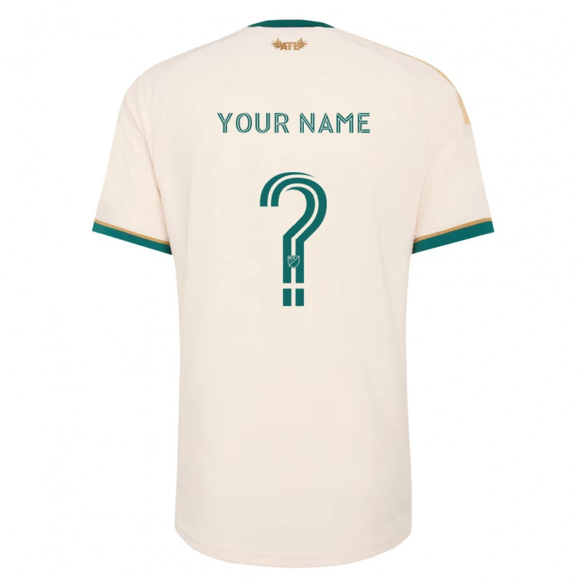 Danxen Mænd Dit Navn #0 Champagnegul Grøn Udebane Spillertrøjer 2026/27 Trøje T-Shirt