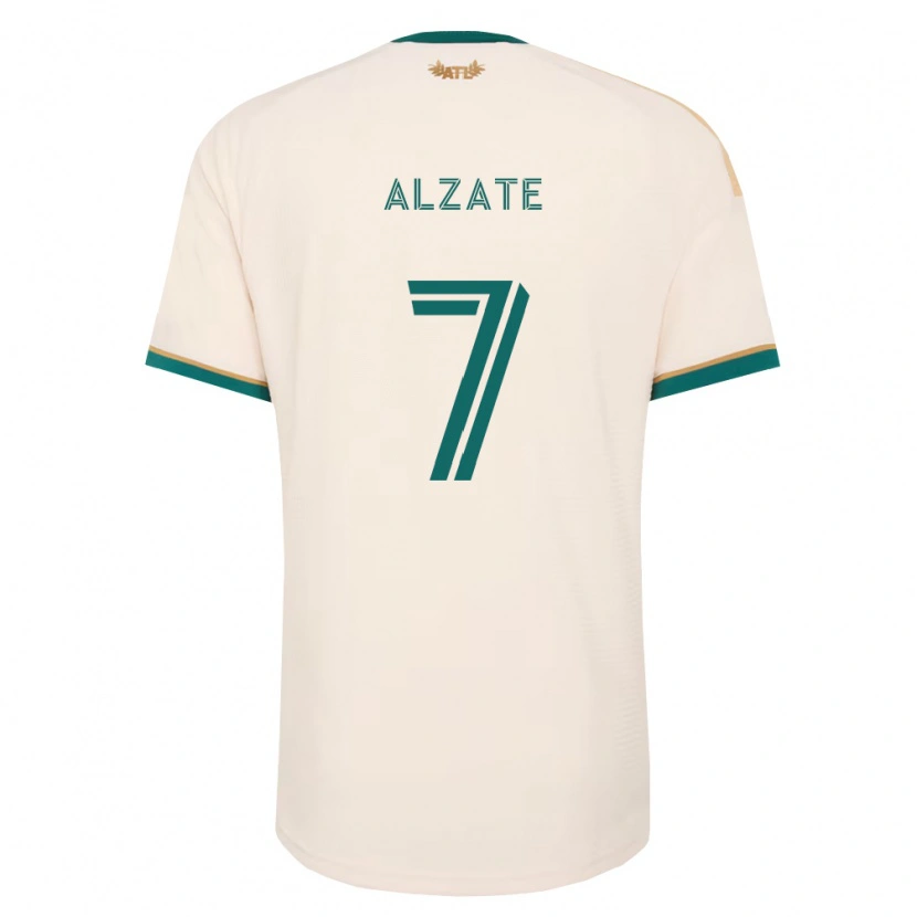 Danxen Mænd Steven Alzate #7 Champagnegul Grøn Udebane Spillertrøjer 2026/27 Trøje T-Shirt