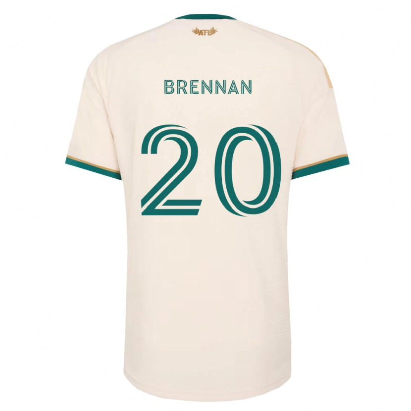 Danxen Mænd Luke Brennan #20 Champagnegul Grøn Udebane Spillertrøjer 2026/27 Trøje T-Shirt