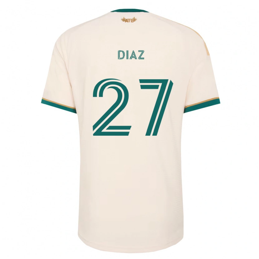 Danxen Mænd Paulo Díaz #27 Champagnegul Grøn Udebane Spillertrøjer 2026/27 Trøje T-Shirt