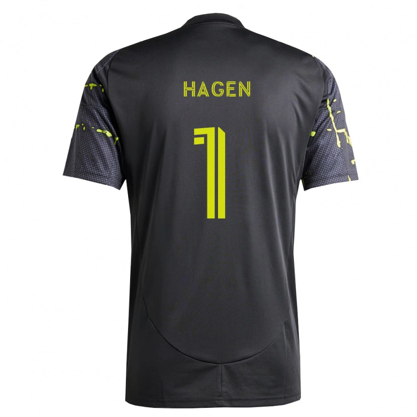 Danxen Mænd Nicholas Hagen #1 Fluorescerende Gul Sort Udebane Spillertrøjer 2026/27 Trøje T-Shirt