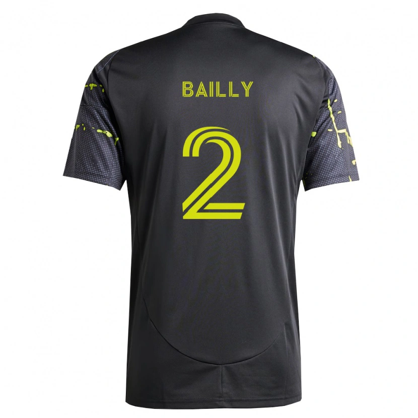 Danxen Mænd Eric Bailly #2 Fluorescerende Gul Sort Udebane Spillertrøjer 2026/27 Trøje T-Shirt