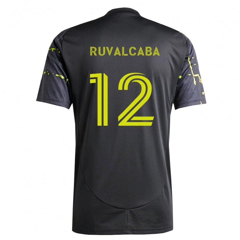 Danxen Mænd Cesar Ruvalcaba #12 Fluorescerende Gul Sort Udebane Spillertrøjer 2026/27 Trøje T-Shirt