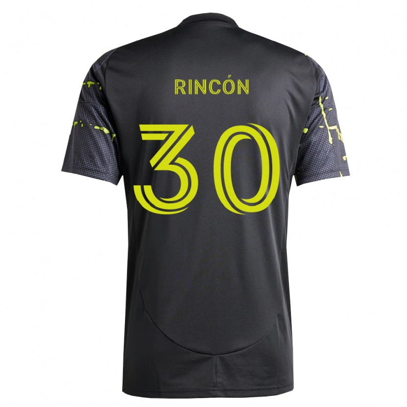Danxen Mænd Nicolás Rincón #30 Fluorescerende Gul Sort Udebane Spillertrøjer 2026/27 Trøje T-Shirt