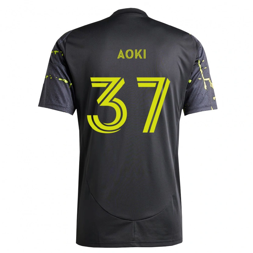 Danxen Mænd Rui Aoki #37 Fluorescerende Gul Sort Udebane Spillertrøjer 2026/27 Trøje T-Shirt