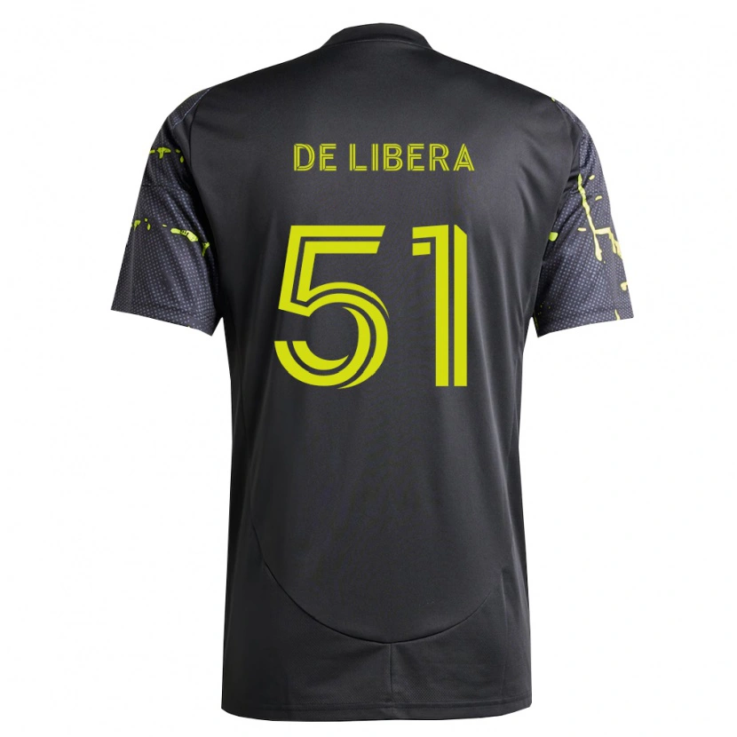 Danxen Mænd Giorgio De Libera #51 Fluorescerende Gul Sort Udebane Spillertrøjer 2026/27 Trøje T-Shirt
