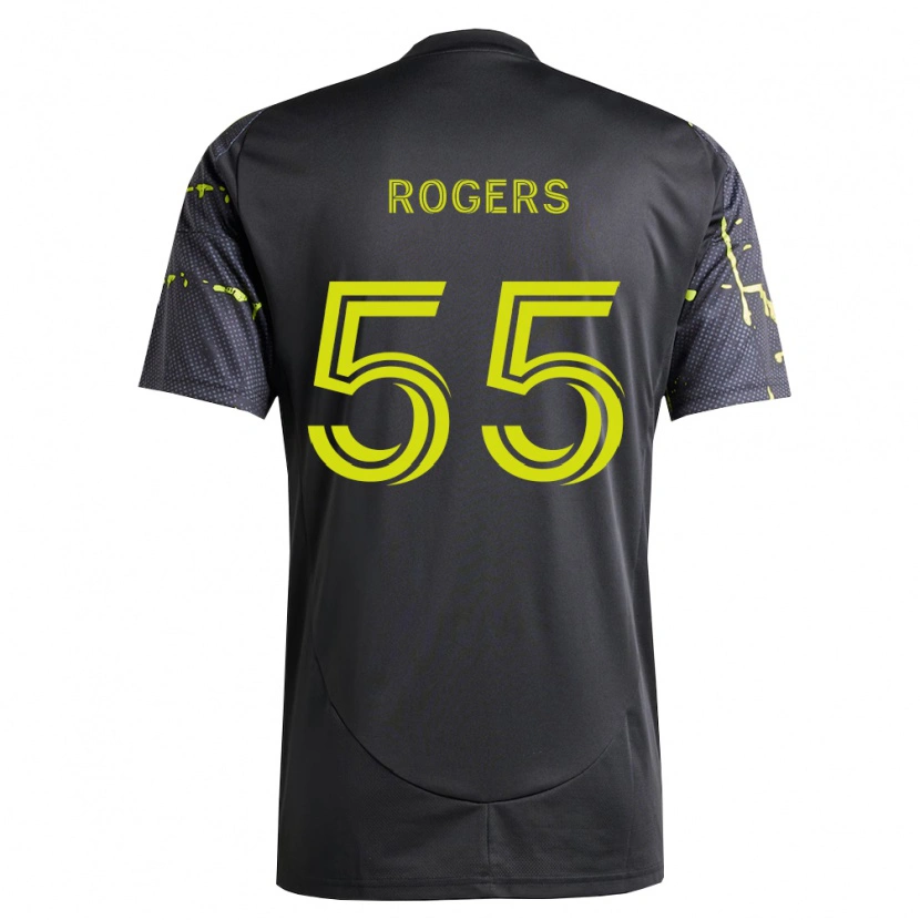 Danxen Mænd Chris Rogers #55 Fluorescerende Gul Sort Udebane Spillertrøjer 2026/27 Trøje T-Shirt