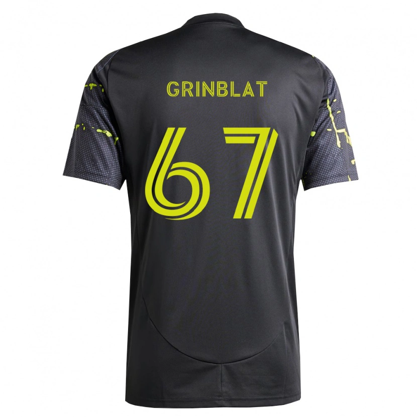 Danxen Mænd Artem Grinblat #67 Fluorescerende Gul Sort Udebane Spillertrøjer 2026/27 Trøje T-Shirt