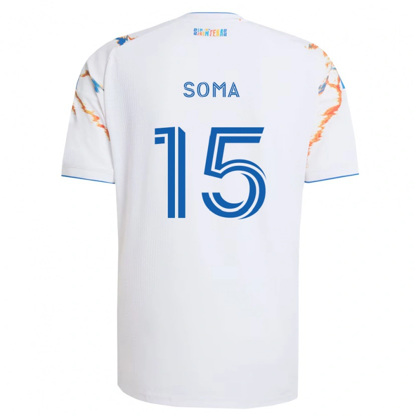Danxen Mænd Pedro Soma #15 Hvid Orange Blå Udebane Spillertrøjer 2026/27 Trøje T-Shirt