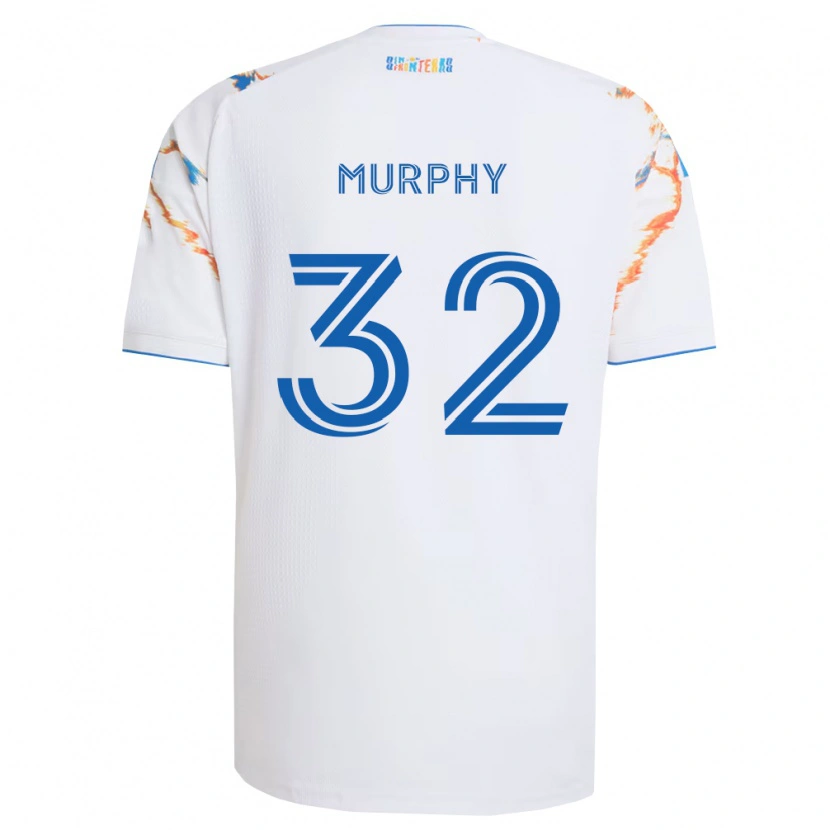 Danxen Mænd Ian Murphy #32 Hvid Orange Blå Udebane Spillertrøjer 2026/27 Trøje T-Shirt