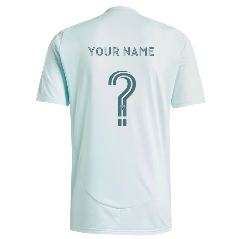 Danxen Mænd Dit Navn #0 Hvid Lysegrøn Udebane Spillertrøjer 2026/27 Trøje T-Shirt