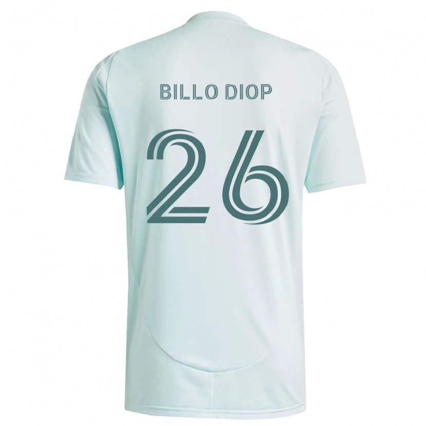 Danxen Mænd Mamadou Billo Diop #26 Hvid Lysegrøn Udebane Spillertrøjer 2026/27 Trøje T-Shirt