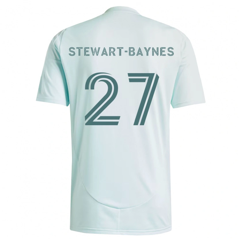 Danxen Mænd Kimani Stewart-Baynes #27 Hvid Lysegrøn Udebane Spillertrøjer 2026/27 Trøje T-Shirt