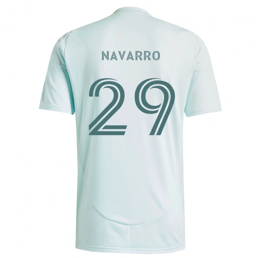 Danxen Mænd Miguel Navarro #29 Hvid Lysegrøn Udebane Spillertrøjer 2026/27 Trøje T-Shirt