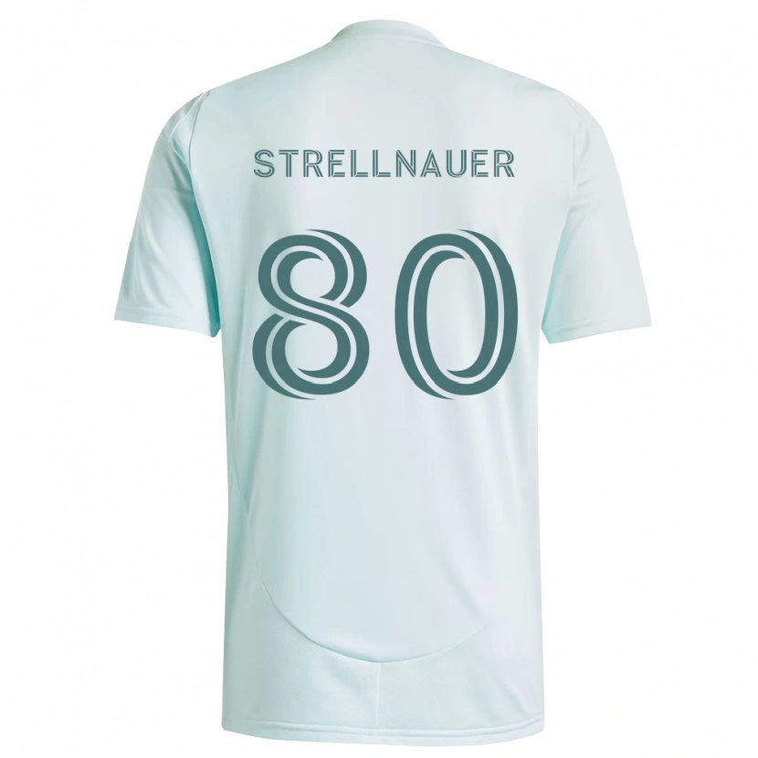 Danxen Mænd Noah Strellnauer #80 Hvid Lysegrøn Udebane Spillertrøjer 2026/27 Trøje T-Shirt