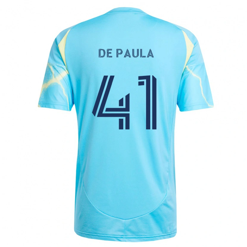Danxen Mænd Matheus De Paula #41 Lyseblå Sort Lys Gul Udebane Spillertrøjer 2026/27 Trøje T-Shirt