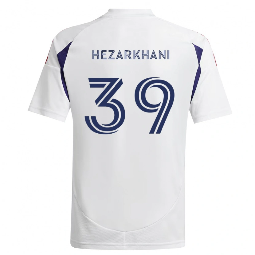Danxen Mænd Aiden Hezarkhani #39 Kongelig Blå Rød Brun Udebane Spillertrøjer 2026/27 Trøje T-Shirt