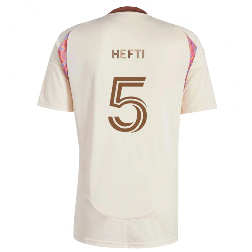Danxen Mænd Silvan Hefti #5 Råhvid Pink Udebane Spillertrøjer 2026/27 Trøje T-Shirt