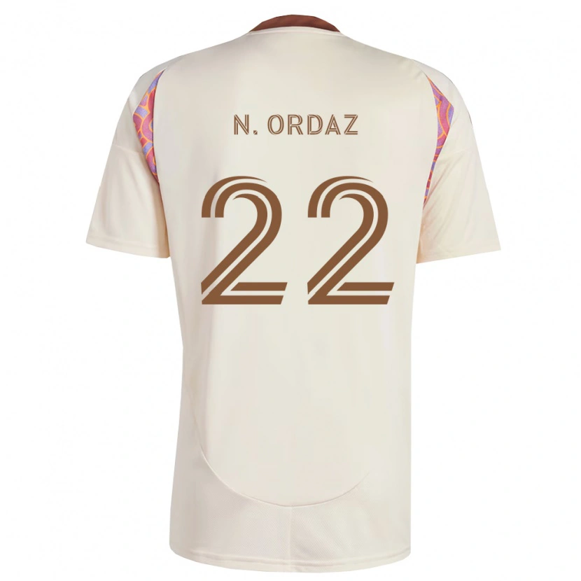 Danxen Mænd Nathan Ordaz #22 Råhvid Pink Udebane Spillertrøjer 2026/27 Trøje T-Shirt