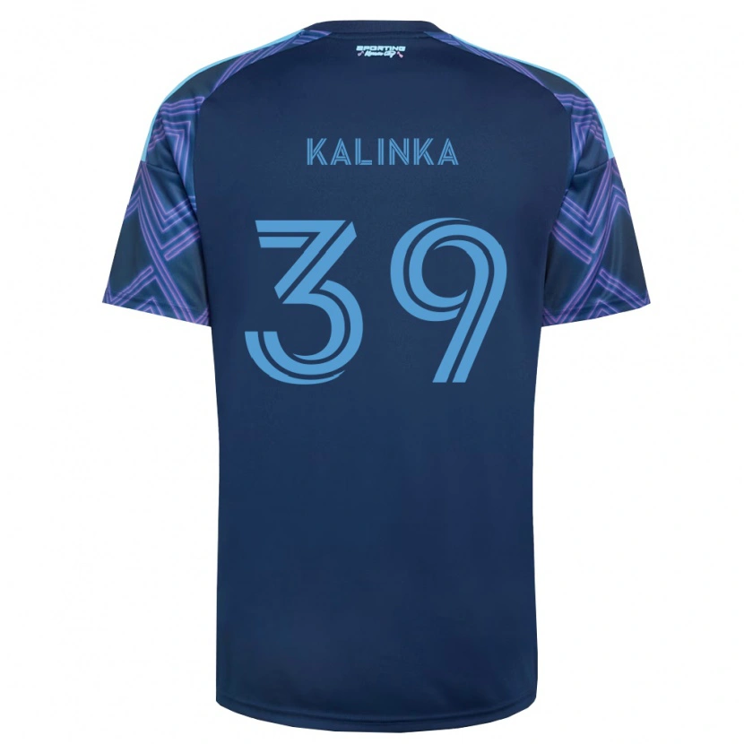 Danxen Mænd Jaxson Kalinka #39 Kongelig Blå Lilla Udebane Spillertrøjer 2026/27 Trøje T-Shirt