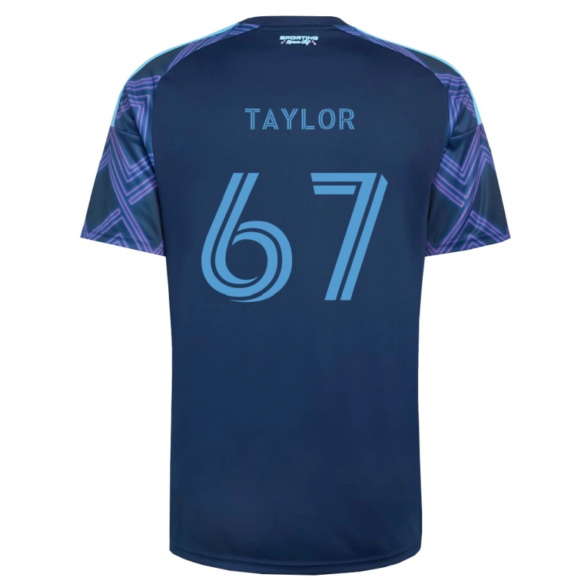 Danxen Mænd Kael Taylor #67 Kongelig Blå Lilla Udebane Spillertrøjer 2026/27 Trøje T-Shirt