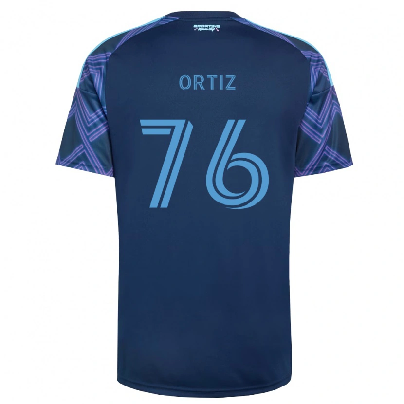 Danxen Mænd Johann Ortiz #76 Kongelig Blå Lilla Udebane Spillertrøjer 2026/27 Trøje T-Shirt