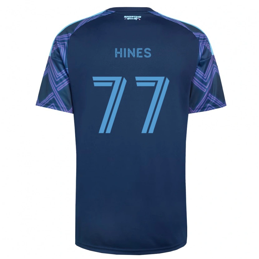 Danxen Mænd Kashan Hines #77 Kongelig Blå Lilla Udebane Spillertrøjer 2026/27 Trøje T-Shirt