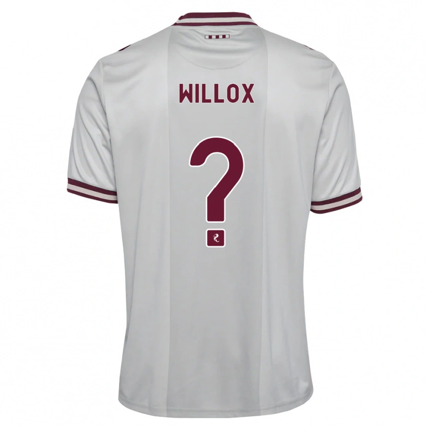 Danxen Mænd Harry Willox #0 Hvid Bordeaux Udebane Spillertrøjer 2026/27 Trøje T-Shirt