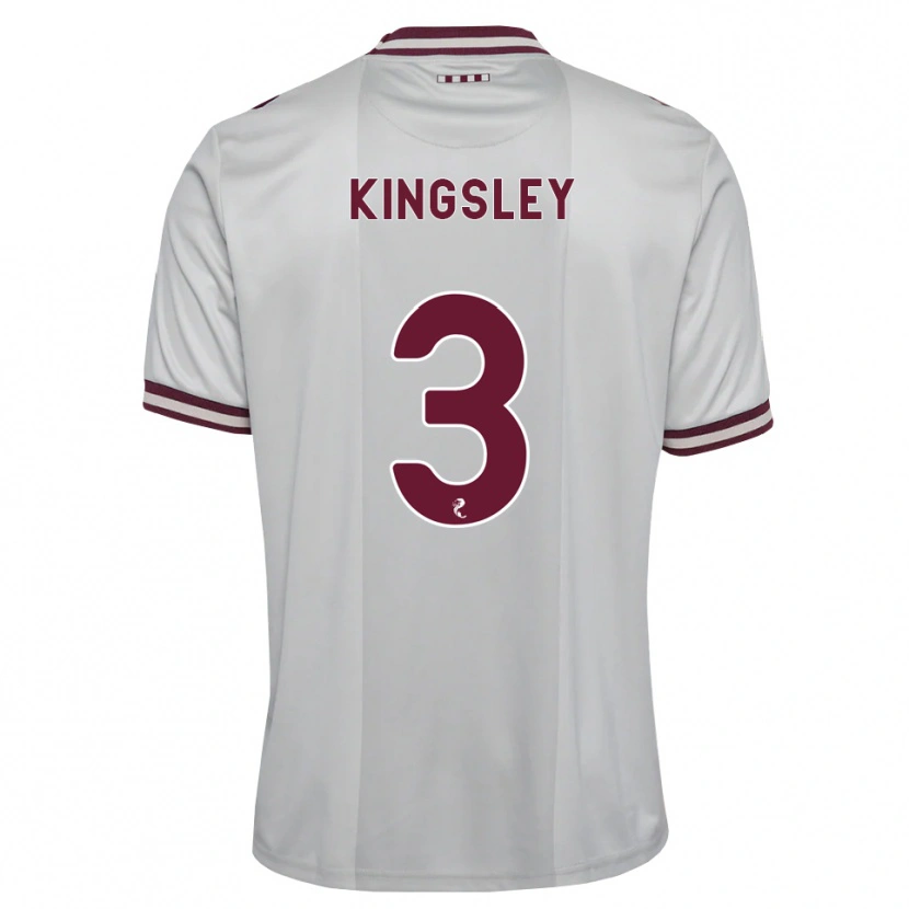 Danxen Mænd Stephen Kingsley #3 Hvid Bordeaux Udebane Spillertrøjer 2026/27 Trøje T-Shirt