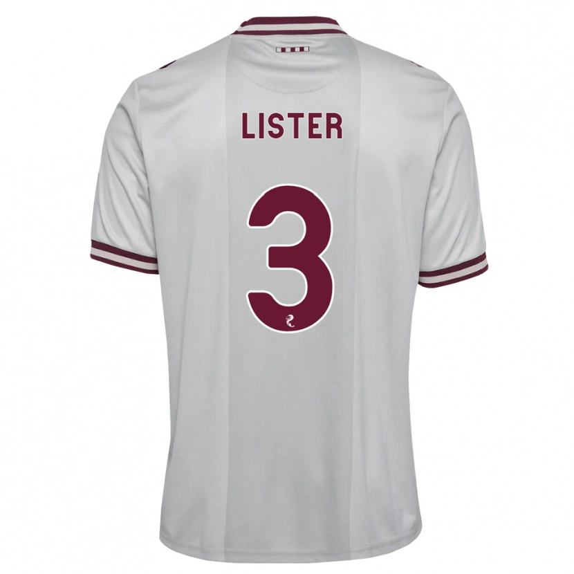 Danxen Mænd Henry Lister #3 Hvid Bordeaux Udebane Spillertrøjer 2026/27 Trøje T-Shirt