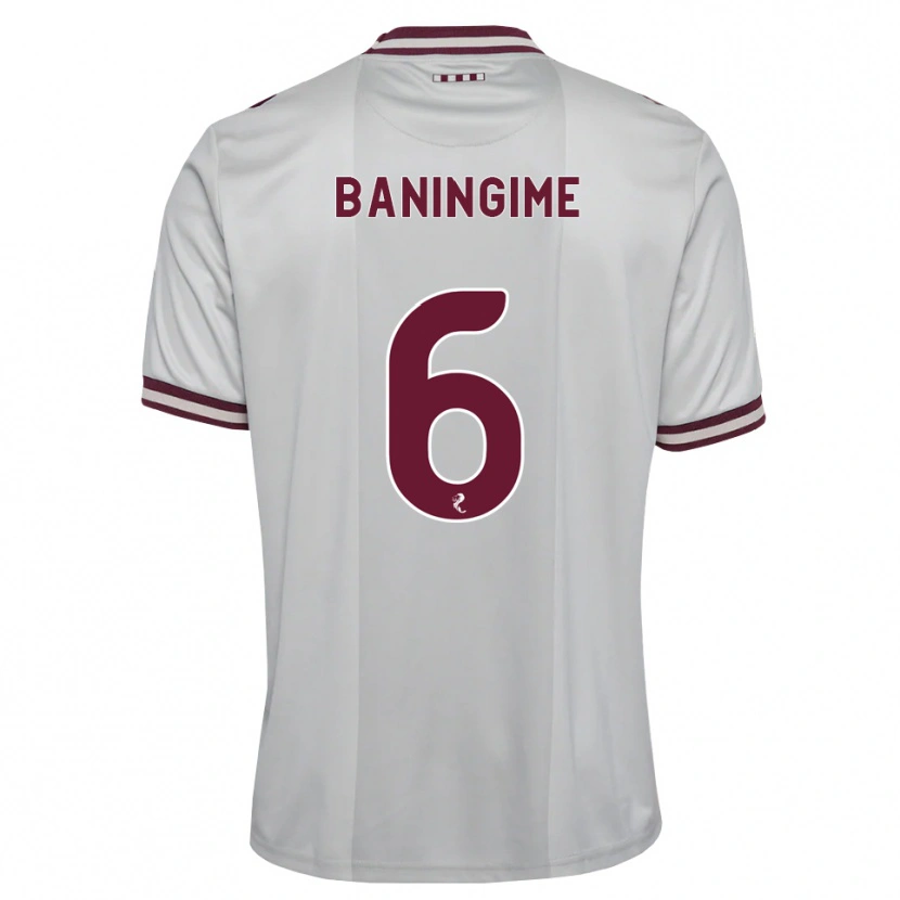 Danxen Mænd Beni Baningime #6 Hvid Bordeaux Udebane Spillertrøjer 2026/27 Trøje T-Shirt