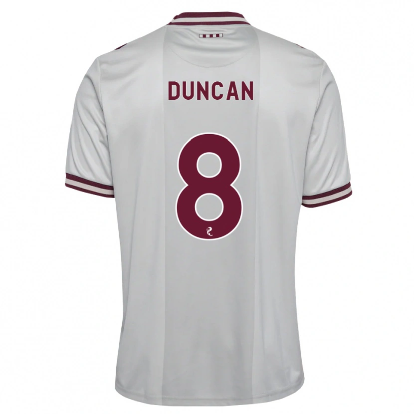 Danxen Mænd Ryan Duncan #8 Hvid Bordeaux Udebane Spillertrøjer 2026/27 Trøje T-Shirt