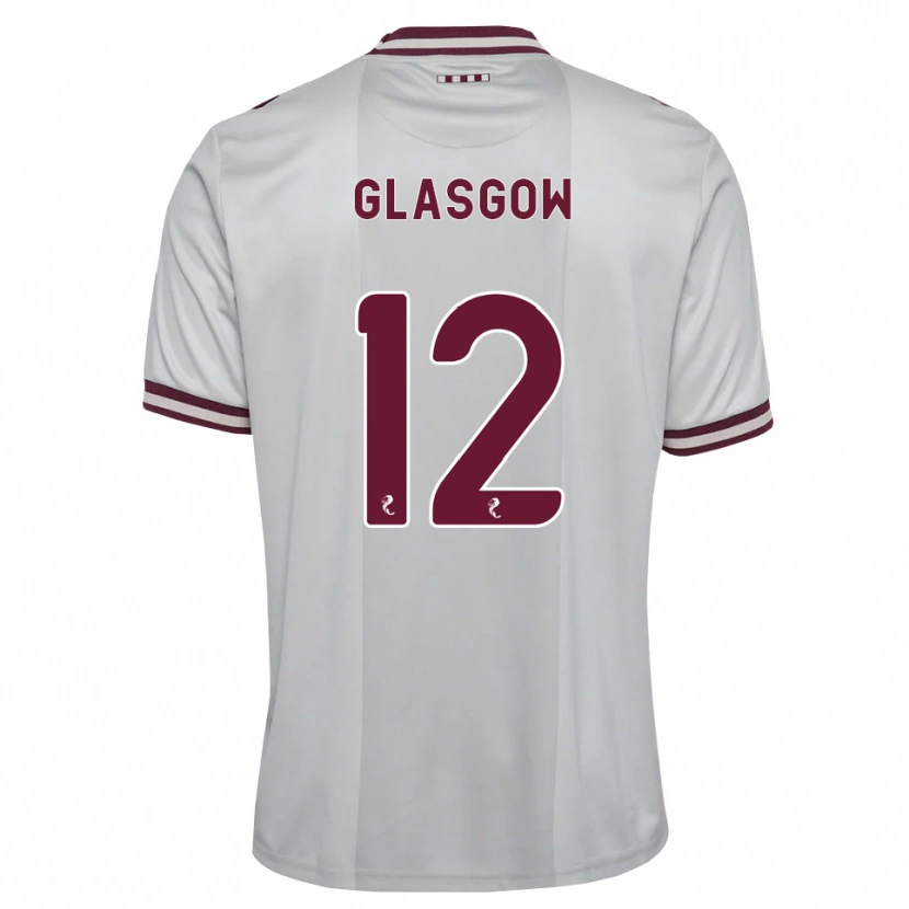Danxen Mænd Euan Glasgow #12 Hvid Bordeaux Udebane Spillertrøjer 2026/27 Trøje T-Shirt