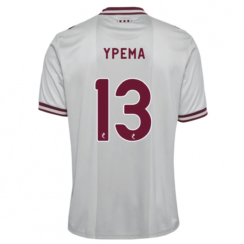 Danxen Mænd Danique Ypema #13 Hvid Bordeaux Udebane Spillertrøjer 2026/27 Trøje T-Shirt