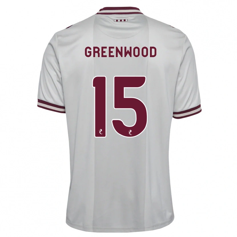 Danxen Mænd Brodie Greenwood #15 Hvid Bordeaux Udebane Spillertrøjer 2026/27 Trøje T-Shirt