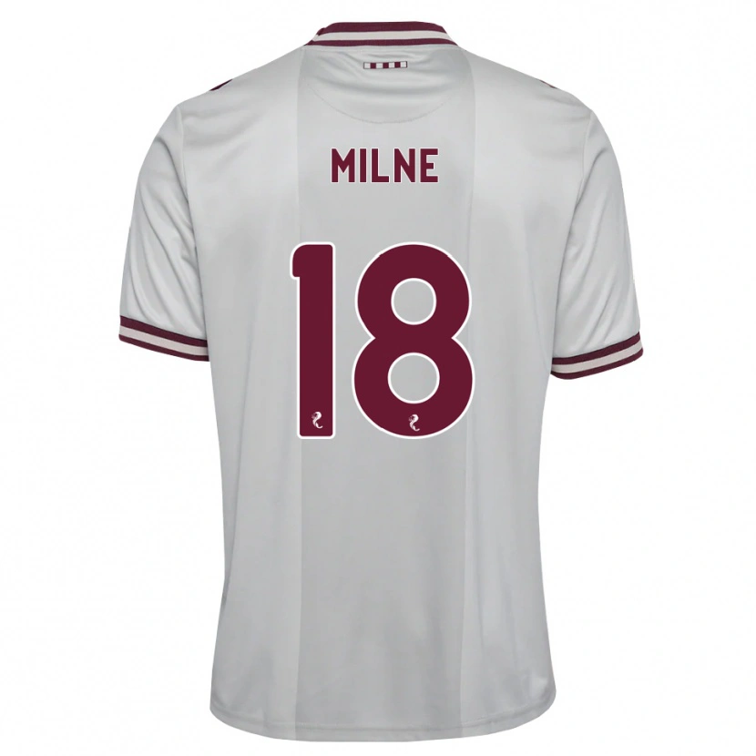 Danxen Mænd Harry Milne #18 Hvid Bordeaux Udebane Spillertrøjer 2026/27 Trøje T-Shirt