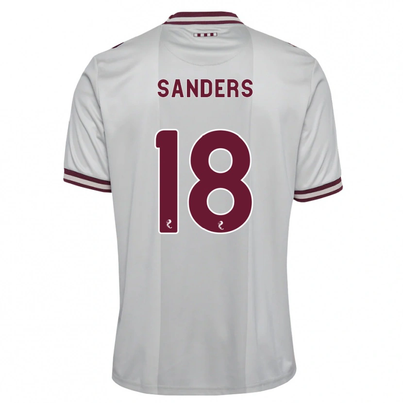 Danxen Mænd Charlie Sanders #18 Hvid Bordeaux Udebane Spillertrøjer 2026/27 Trøje T-Shirt