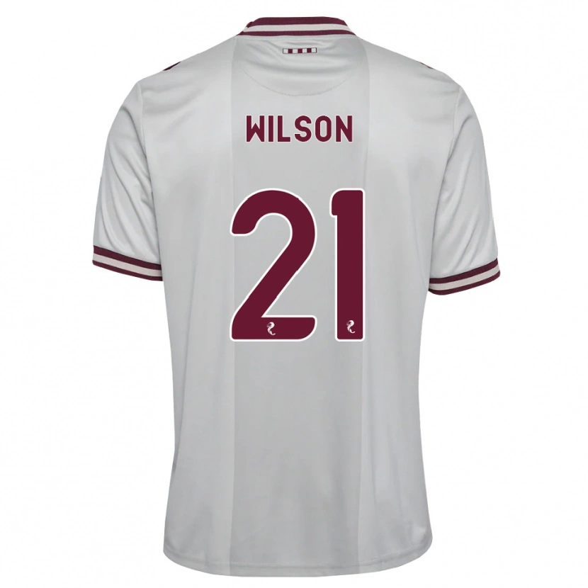 Danxen Mænd James Wilson #21 Hvid Bordeaux Udebane Spillertrøjer 2026/27 Trøje T-Shirt