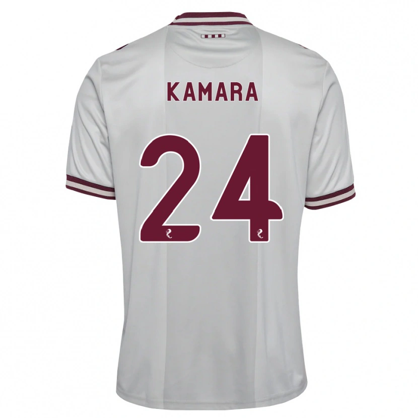 Danxen Mænd Mj Kamson-Kamara #24 Hvid Bordeaux Udebane Spillertrøjer 2026/27 Trøje T-Shirt