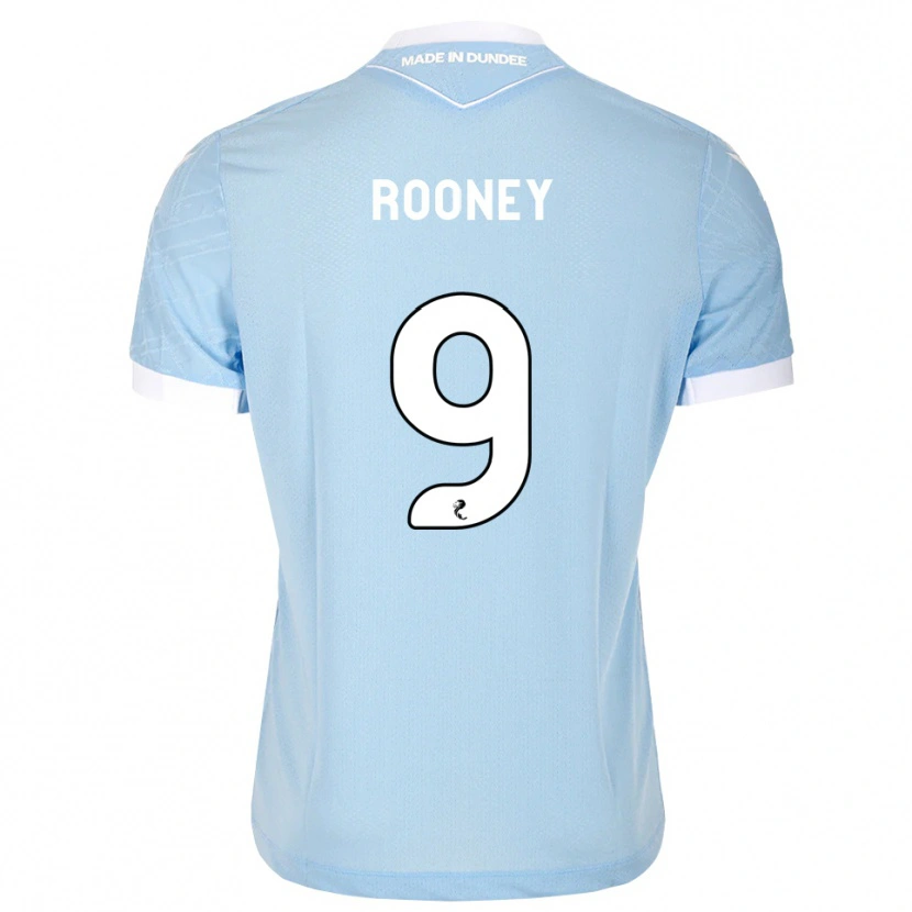 Danxen Mænd Chris Rooney #9 Lys Himmelblå Hvid Udebane Spillertrøjer 2026/27 Trøje T-Shirt