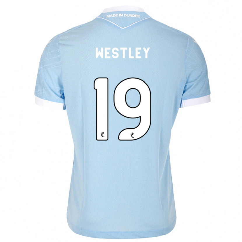 Danxen Mænd Joe Westley #19 Lys Himmelblå Hvid Udebane Spillertrøjer 2026/27 Trøje T-Shirt