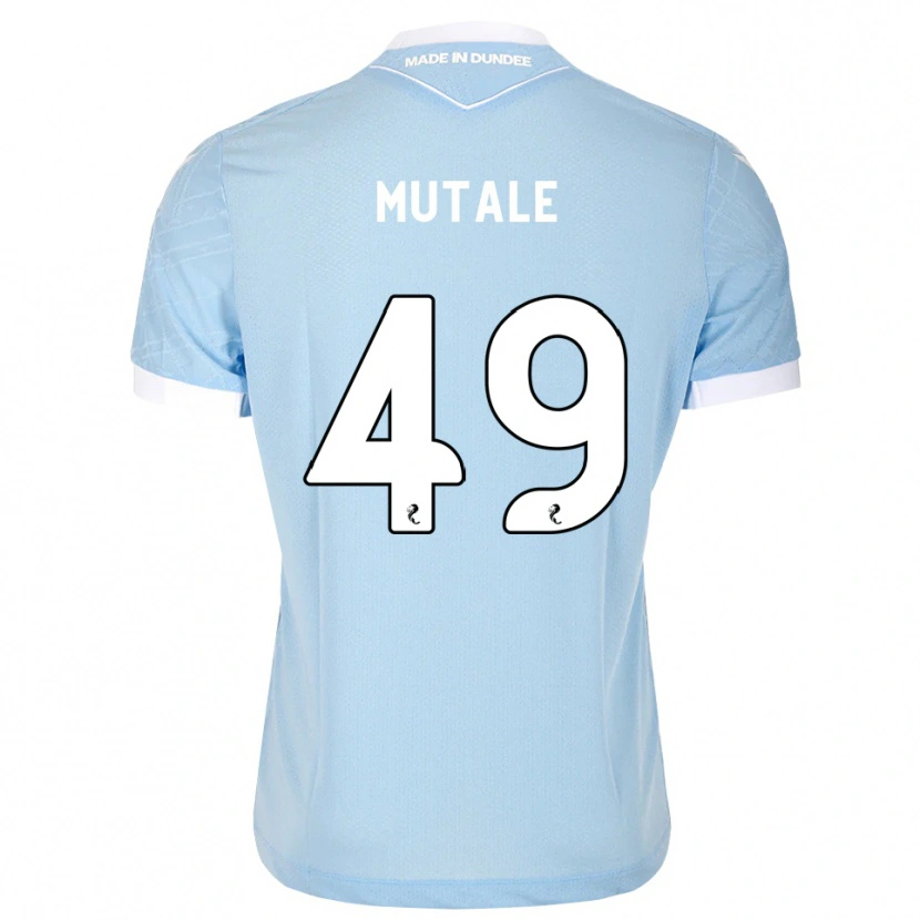 Danxen Mænd Euan Mutale #49 Lys Himmelblå Hvid Udebane Spillertrøjer 2026/27 Trøje T-Shirt