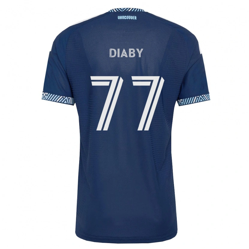 Danxen Mænd Yadaly Diaby #77 Dyb Blå Hvid Udebane Spillertrøjer 2026/27 Trøje T-Shirt