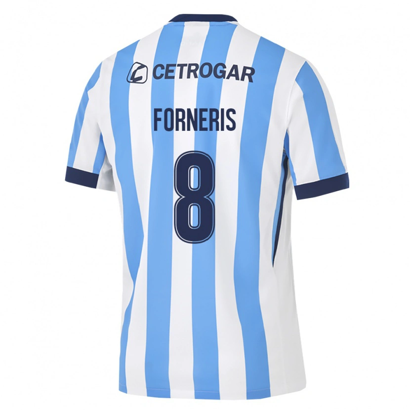 Danxen Kvinder Alan Forneris #8 Lyseblå Hvid Sort Hjemmebane Spillertrøjer 2026/27 Trøje T-Shirt