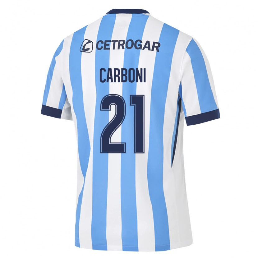 Danxen Kvinder Valentín Carboni #21 Lyseblå Hvid Sort Hjemmebane Spillertrøjer 2026/27 Trøje T-Shirt