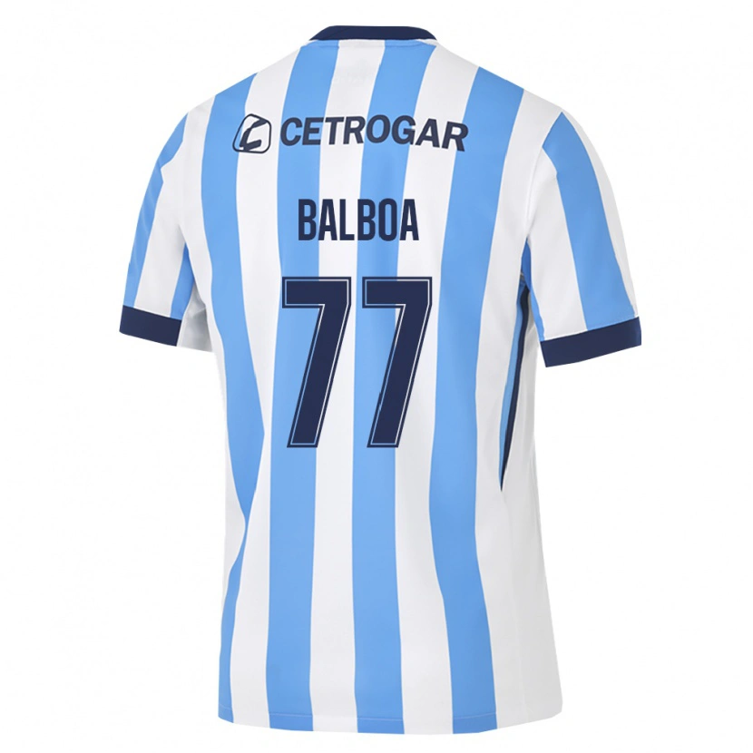 Danxen Kvinder Adrián Balboa #77 Lyseblå Hvid Sort Hjemmebane Spillertrøjer 2026/27 Trøje T-Shirt