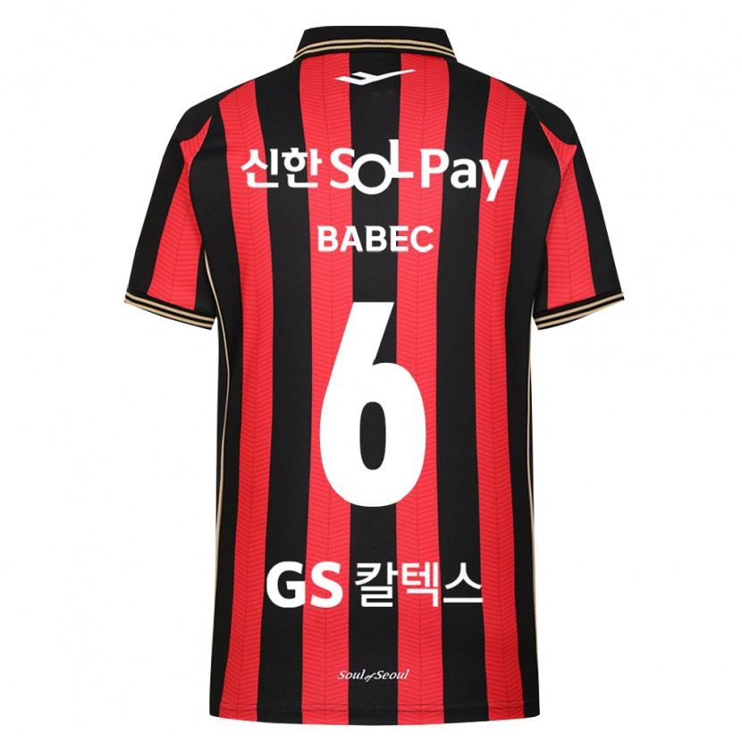 Danxen Kvinder Hrvoje Babec #6 Rød Hvid Sort Hjemmebane Spillertrøjer 2026/27 Trøje T-Shirt